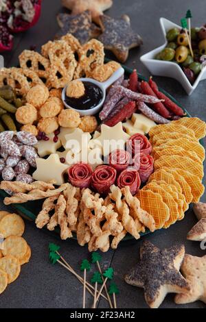 Herzhafte snacks, Party Food Banque D'Images