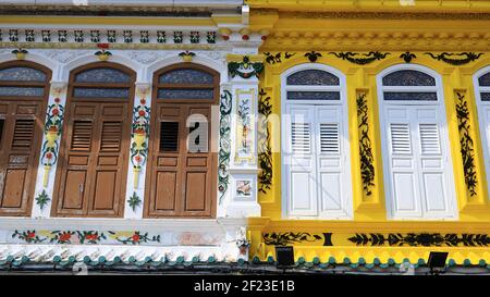 Maisons des Peranakans Banque D'Images