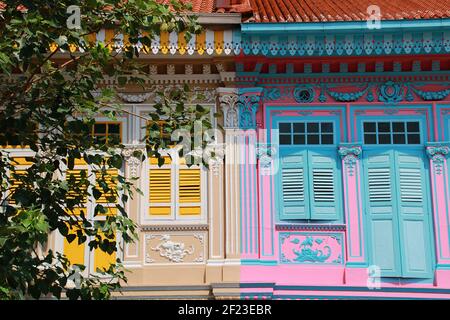 Maisons des Peranakans Banque D'Images