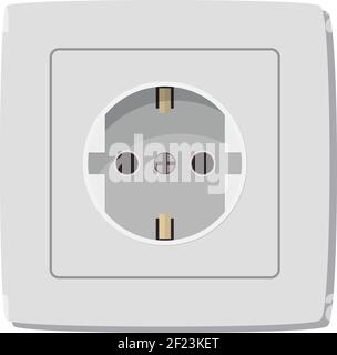 Prise électrique blanc Illustration de Vecteur