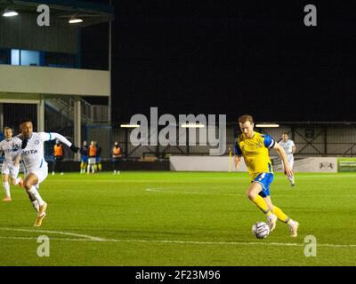 Solihull, Royaume-Uni. 09e mars 2021. Kyle Storer (Solihull Moors #4) lors du match de la Vanarama National League entre Solihull Moors & Stockport County FC au stade SportNation.bet de Solihull, Angleterre Credit: SPP Sport Press photo. /Alamy Live News Banque D'Images