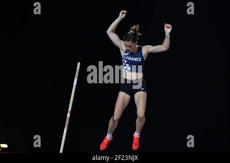 Ninon Guillon Romarin (FRA) est en compétition et remporte la médaille d'or sur le Pole Vault féminin pendant les Jeux Mediterraneens 2018, à Tarragone, Espagne, jour 7, le 28 juin, 2018 - photo Stephane Kempinaire / KMSP / DPPI Banque D'Images