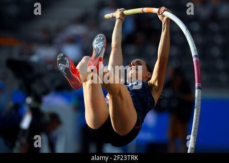 Ninon Guillon-Romarin (FRA) participe à Pole Vault Women lors des Championnats d'Europe 2018, au Stade olympique de Berlin, Allemagne, jour 3, le 9 août 2018 - photo Julien Crosnier / KMSP / DPPI Banque D'Images