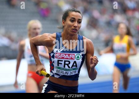 L'équipe française compte en 4x400m femmes pendant les Championnats d'Europe 2018, au Stade Olympique à Berlin, Allemagne, jour 4, le 10 août 2018 - photo Julien Crosnier / KMSP / DPPI Banque D'Images