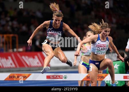 Ophelie Claude-Boxberger (FRA) participe à 3000m Steeplechase Women lors des Championnats d'Europe 2018, au Stade Olympique de Berlin, Allemagne, jour 6, le 12 août 2018 - photo Julien Crosnier / KMSP / DPPI Banque D'Images