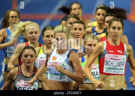 Ophelie Claude Boxberger concurrence en femmes 3000m steeple pendant les Championnats d'Europe 2018, au Stade Olympique à Berlin, Allemagne, jour 6, le 12 août 2018 - photo Philippe Millereau / KMSP / DPPI Banque D'Images