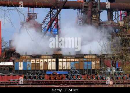 Steelworks à Hambourg Waltershof Banque D'Images