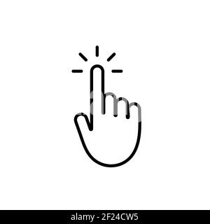 Cliquez à la main sur l'icône. Symbole du pointeur. Vecteur EPS 10 Illustration de Vecteur