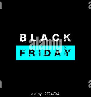 Bannière de solde du Vendredi fou. Inscription blanche Vendredi noir sur fond noir. Illustration vectorielle EPS 10 Illustration de Vecteur