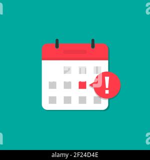 Rappel de calendrier événement important ou date limite. Illustration vectorielle EPS 10 Illustration de Vecteur