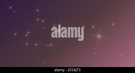 Violet, violet, améthyste, dégradé coloré fond lumineux avec étoiles reflets lumières. Format horizontal de l'illustration vectorielle Illustration de Vecteur