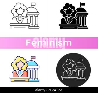 Les femmes dans l'icône du gouvernement Illustration de Vecteur