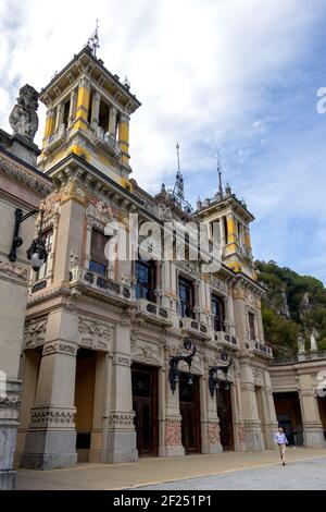 SAN PELLEGRINO, LOMBARDIE/ITALIE - OCTOBRE 5 : vue sur le Casino de San Pellegrino Lombardie Italie le 5 octobre 2019. Une seule identité Banque D'Images