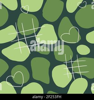 Motif sans couture dans un style de casse-tête. Camouflage abstrait des feuilles. Banque D'Images