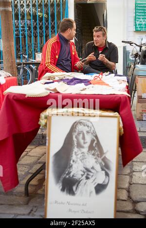 Le plus vieux marché de rue de Séville, Mercadillo de los Jueves, marché du jeudi, , Séville, Andalousie, Espagne Banque D'Images