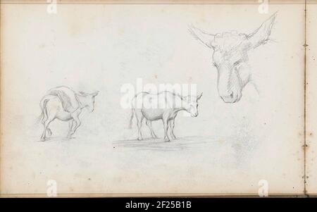 Kalveren.Leaf 25 Verso d'un carnet d'esquisses de 47 feuilles. Banque D'Images