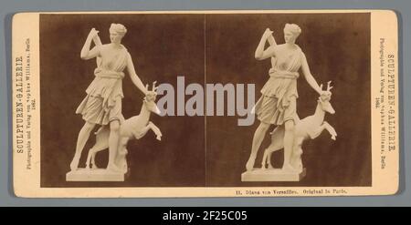 Sculpture de la déesse Diana à Versailles; Diana von Versailles. Original à Paris.; Galerie de sculptures .. Banque D'Images