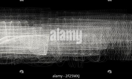 Arrière-plan large ombré noir et blanc abstrait. Motif graphique de lignes fines Banque D'Images