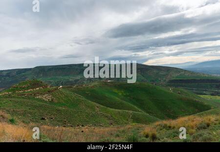 panorama de la belle nature sur la frontière nord d'Israël Avec Jordan Banque D'Images