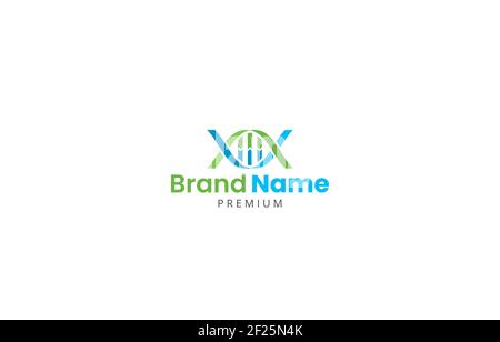 Modèle vectoriel Biotechnology Double Helix DNA Design adapté à entreprise de produits ou de services en biologie Illustration de Vecteur