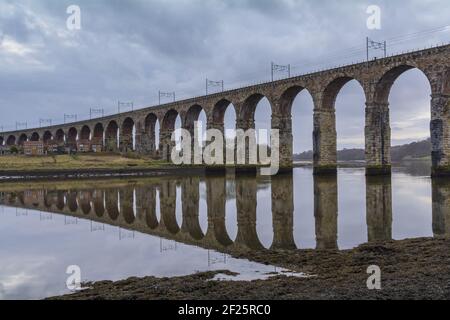 Berwick-upon-Tweed Viaduct, Northumberland, Angleterre Banque D'Images