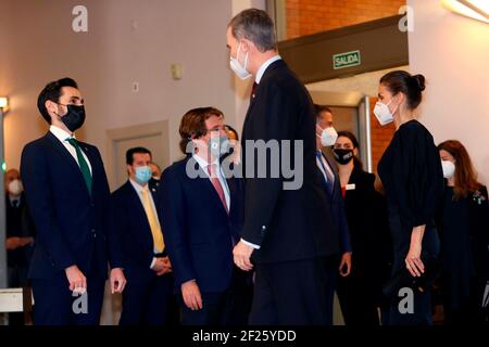 Madrid, Espagne. 10 mars 2021. Le roi espagnol Felipe VI et Letizia Ortiz lors de l'édition 19 de in Memoriam Concertfor victimes du terrorisme à Madrid le mercredi 10 mars 2021 crédit: CORDONE PRESS/Alay Live News Banque D'Images