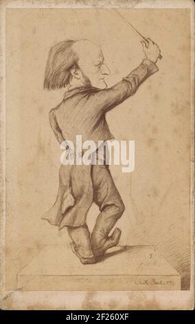 Production photo d'un dessin caricatural d'un dessin de type Richard Wagner .. Banque D'Images