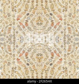 Motif sans couture mosaïque en pierre Banque D'Images