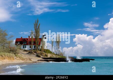 Betsie -- point phare, construit en 1858 Banque D'Images