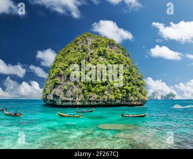 Belle île inhabitée en Thaïlande Banque D'Images