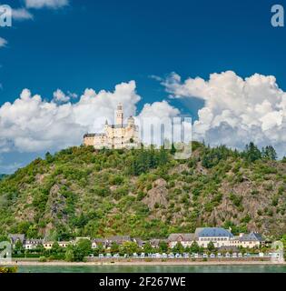 Château de Marksburg sur le Rhin en Allemagne Banque D'Images