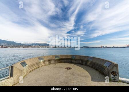 Le port de Vancouver est situé dans le parc Stanley. Banque D'Images