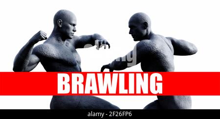 Brawling Banque D'Images