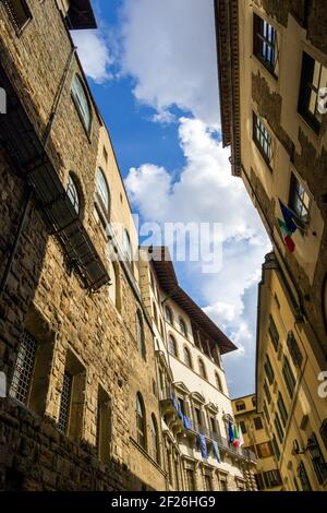 FLORENCE, Toscane/Italie - le 19 octobre : rue latérale, près du Palais Pitti à Florence, le 19 octobre 2019 Banque D'Images