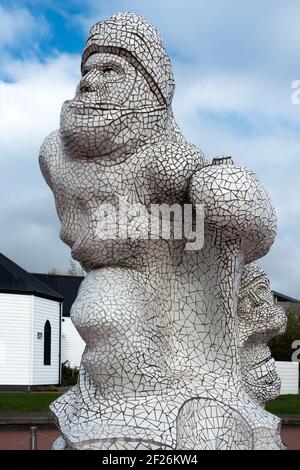 Vue de l'Antarctique Scott Memorial Cardiff Bay Banque D'Images