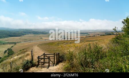 Vue panoramique sur la campagne du Sussex de matériel roulant Banque D'Images