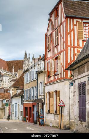 Strret à Auxerre, France Banque D'Images