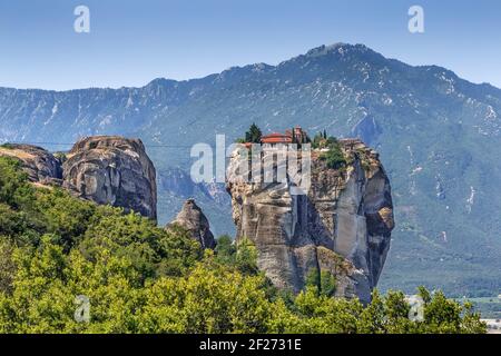 Monastère de la Sainte Trinité, Météores, Grèce Banque D'Images