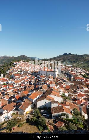 Vue sur Castelo de vide depuis le château, au Portugal Banque D'Images