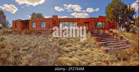 Maison d'Apache incendie dans Red Rock State Park AZ Banque D'Images