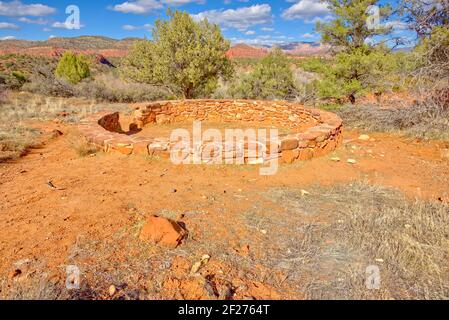 Stone Indian Circle dans Red Rock State Park AZ Banque D'Images