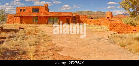 Maison d'Apache incendie dans Red Rock State Park AZ Banque D'Images