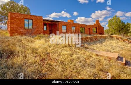 Maison d'Apache incendie dans Red Rock State Park AZ Banque D'Images