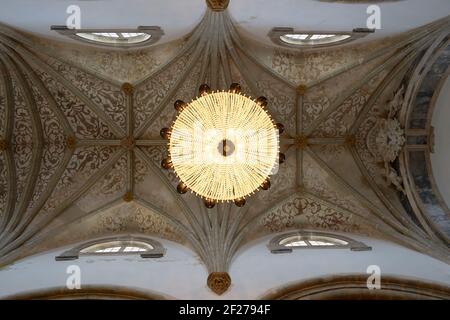 Notre dame de l'Assomption plafond intérieur de l'église à Elvas, Portugal Banque D'Images