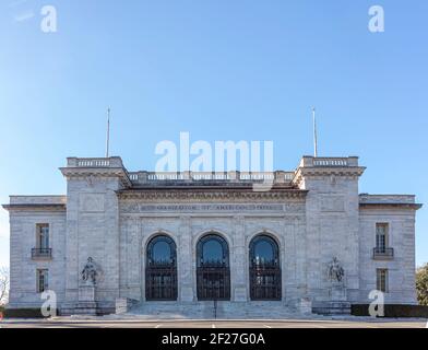 Washington DC, États-Unis 11-29-2020: Image du siège de l'Organisation des États américains. Cette Union panaméricaine vise à promouvoir la coopération, Banque D'Images