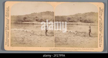 Vue sur l'endroit où le général Sir Redvers Henry Buller la Tuguga Overstak rivière à Natal en Afrique du Sud; où le général Buller a traversé la Tugea River, Natal, Afrique du Sud .. Banque D'Images