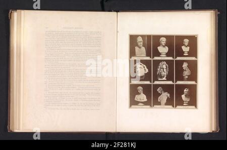 Neuf moulages d'antiquaires dont Dione, Zeus, Pallas Athena et psyché .. Banque D'Images