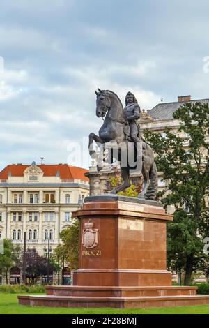 Statue de Ferenc II Rakoczi, Budapest, Hongrie Banque D'Images