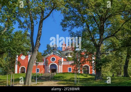 Calvaire Banska Stiavnica, Slovaquie Banque D'Images