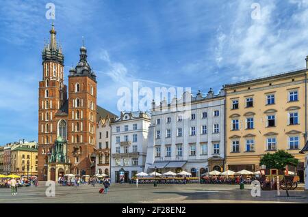 La basilique Sainte-Marie, Cracovie, Pologne Banque D'Images